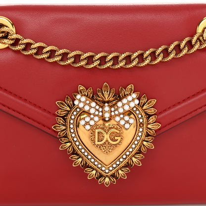 Dolce & Gabbana Smooth Calfskin Mini Devotion Crossbody Bag Poppy Red 7 of 10