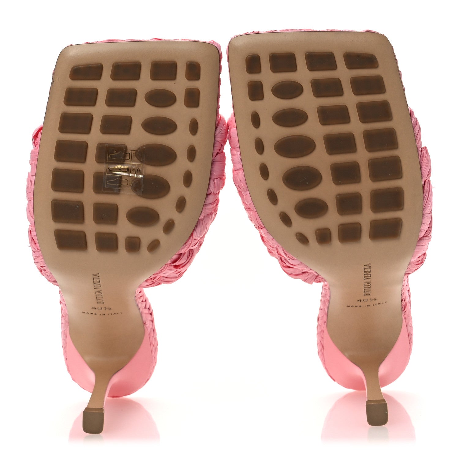 Bottega Veneta Raffia Twisted Intrecciato Stretch Mule Sandals 40.5 Blossom 7 of 12