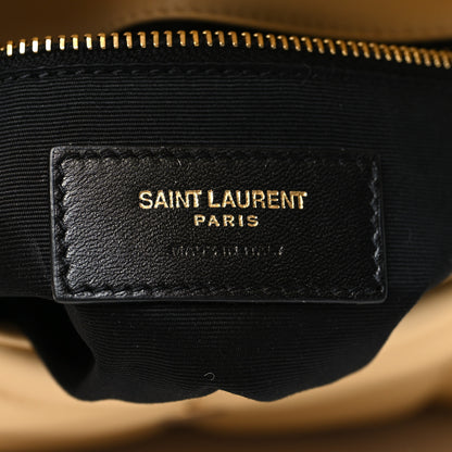 Saint Laurent Lambskin Quilted Toy Loulou Puffer Monogram Chain Satchel Jaune Pale 6 of 10