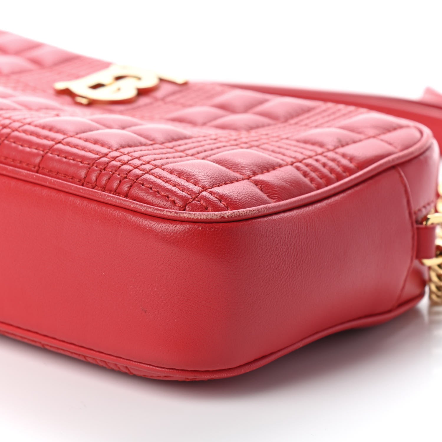Burberry Lambskin Quilted Camera Bag Bright Red 8 of 9