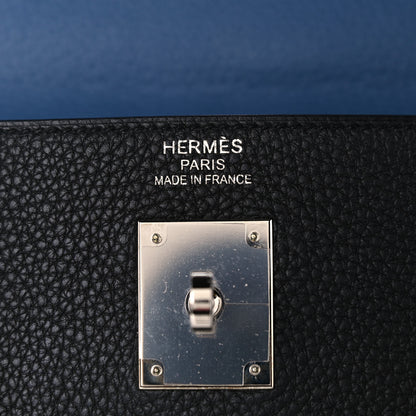 Hermes Togo Verso Kelly Retourne 35 Black Bleu Agate 6 of 14