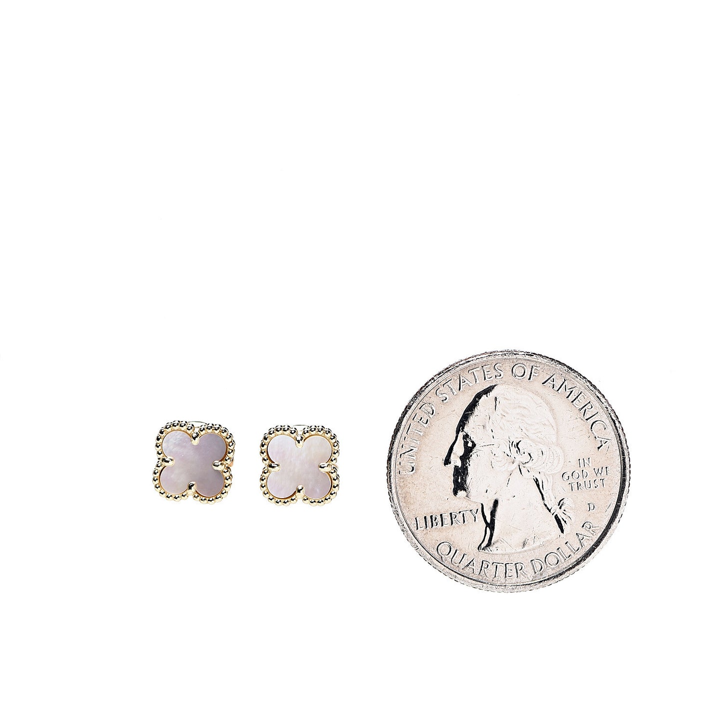 18K Yellow Gold Mother of Pearl Sweet Alhambra Earrings