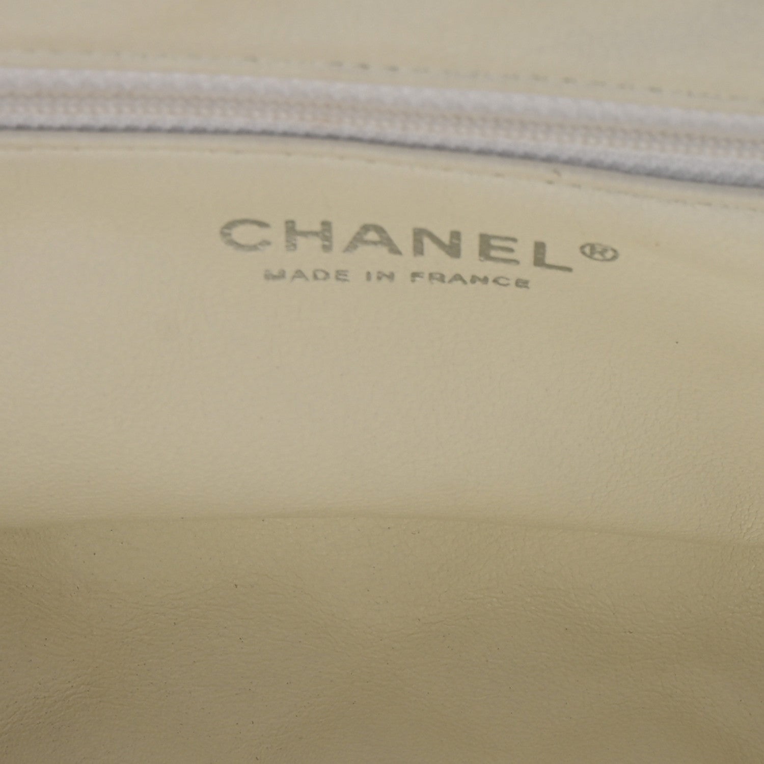 Chanel Caviar Quilted Timeless Clutch White 5 of 7