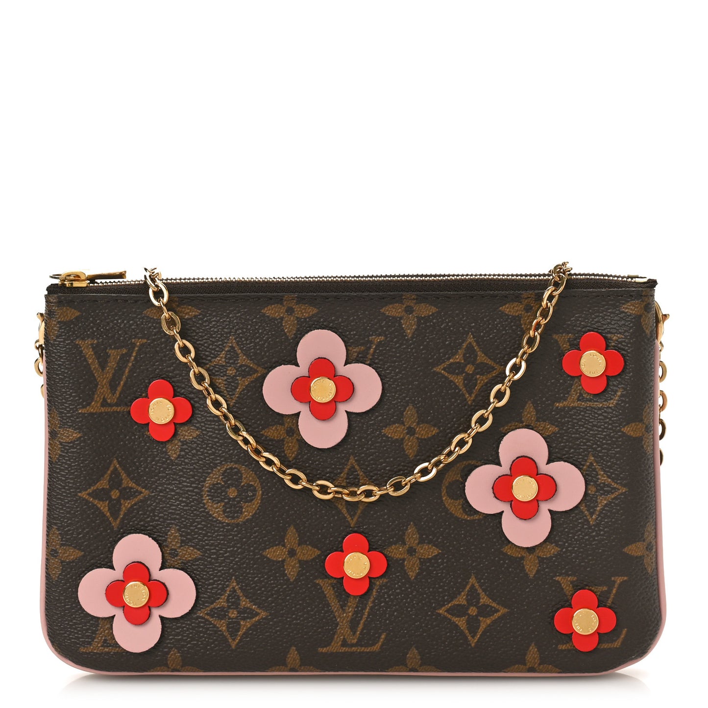 Monogram Blooming Flowers Double Zip Pochette