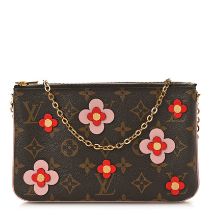 Louis Vuitton Monogram Blooming Flowers Double Zip Pochette 1 of 8