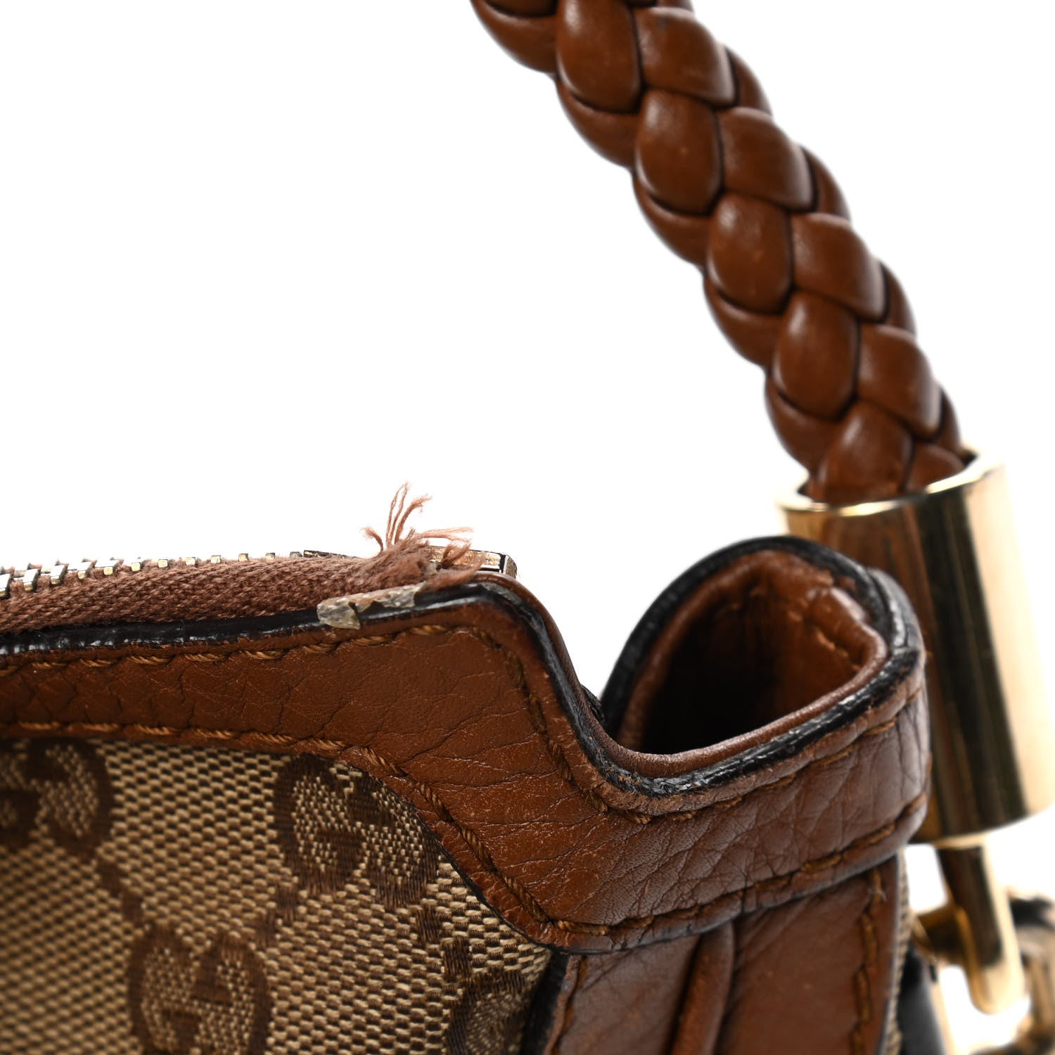 Gucci Monogram Cellarius Calfskin Medium Bella Hobo Beige Ebony Cuir 11 of 16
