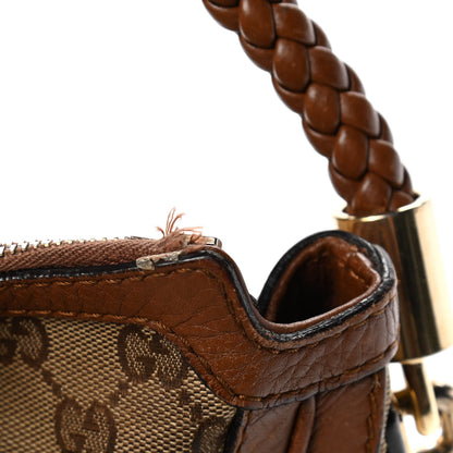 Gucci Monogram Cellarius Calfskin Medium Bella Hobo Beige Ebony Cuir 11 of 16