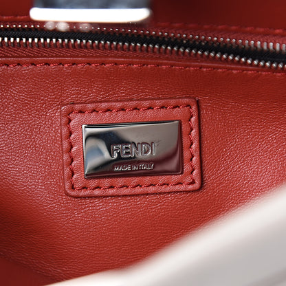 Fendi Nappa Colorblock Mini Peekaboo Iconic Satchel Grigio Polvere Carbone Bloody Mary 7 of 10