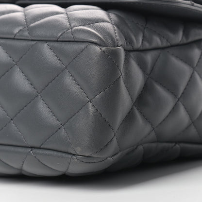 Chanel Lambskin Quilted Jumbo Multi Flap Bag Dark Grey 8 of 11