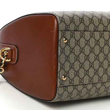 Gucci GG Supreme Monogram Medium Boston Beige Cuir 9 of 26