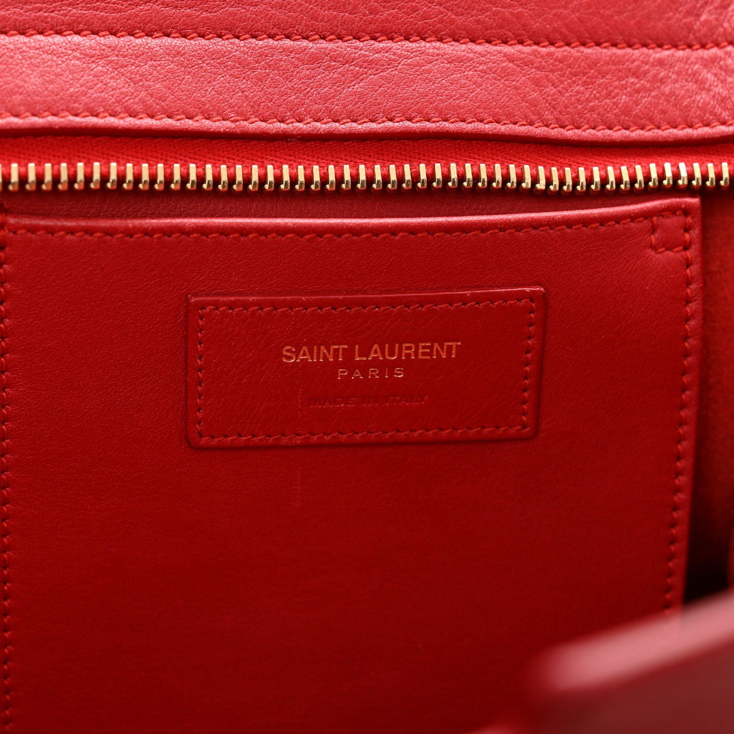 Calfskin Small Monogram Cabas Lipstick Red