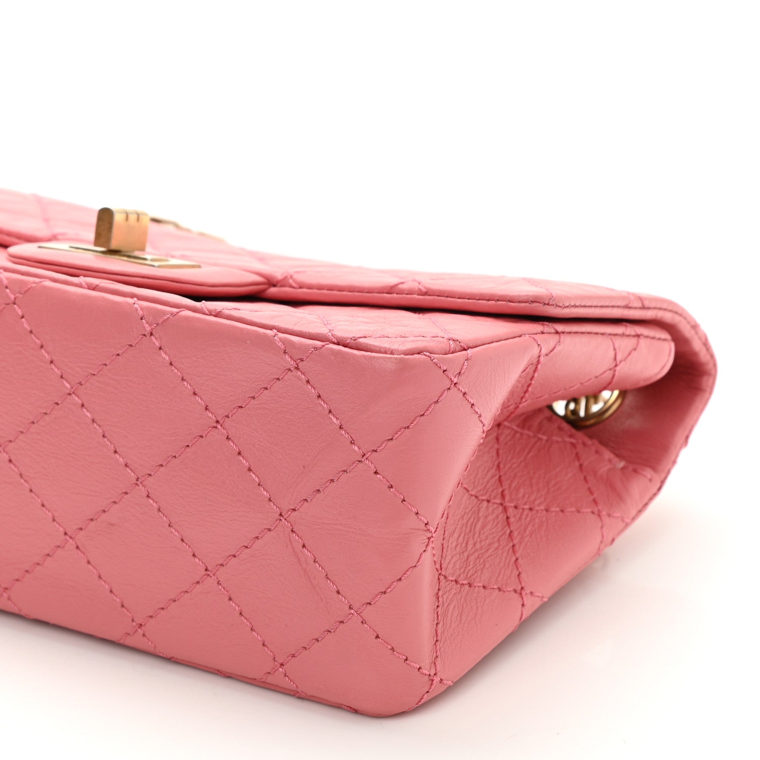 Chanel Aged Calfskin Quilted 2.55 Reissue Mini Flap Pink 9 of 9