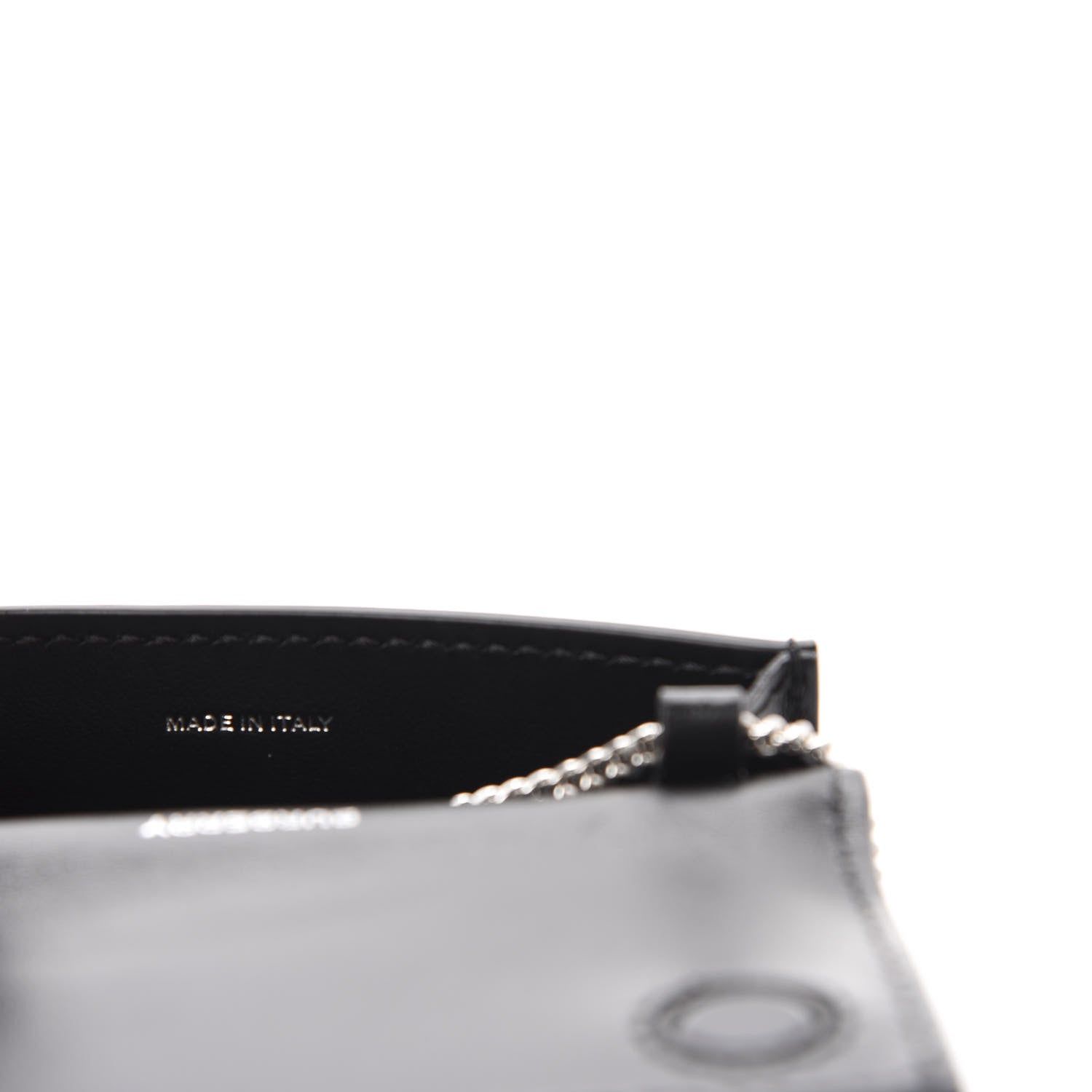 Burberry Coated Canvas Horseferry Print Mini Jody Chain Card Case Black 9 of 10