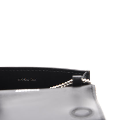 Burberry Coated Canvas Horseferry Print Mini Jody Chain Card Case Black 9 of 10
