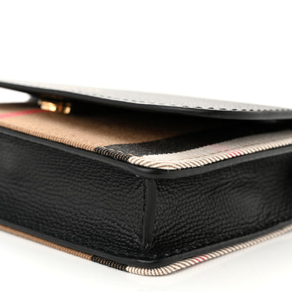 Burberry Calfskin Vintage Check Small Loxley Crossbody Black 9 of 9