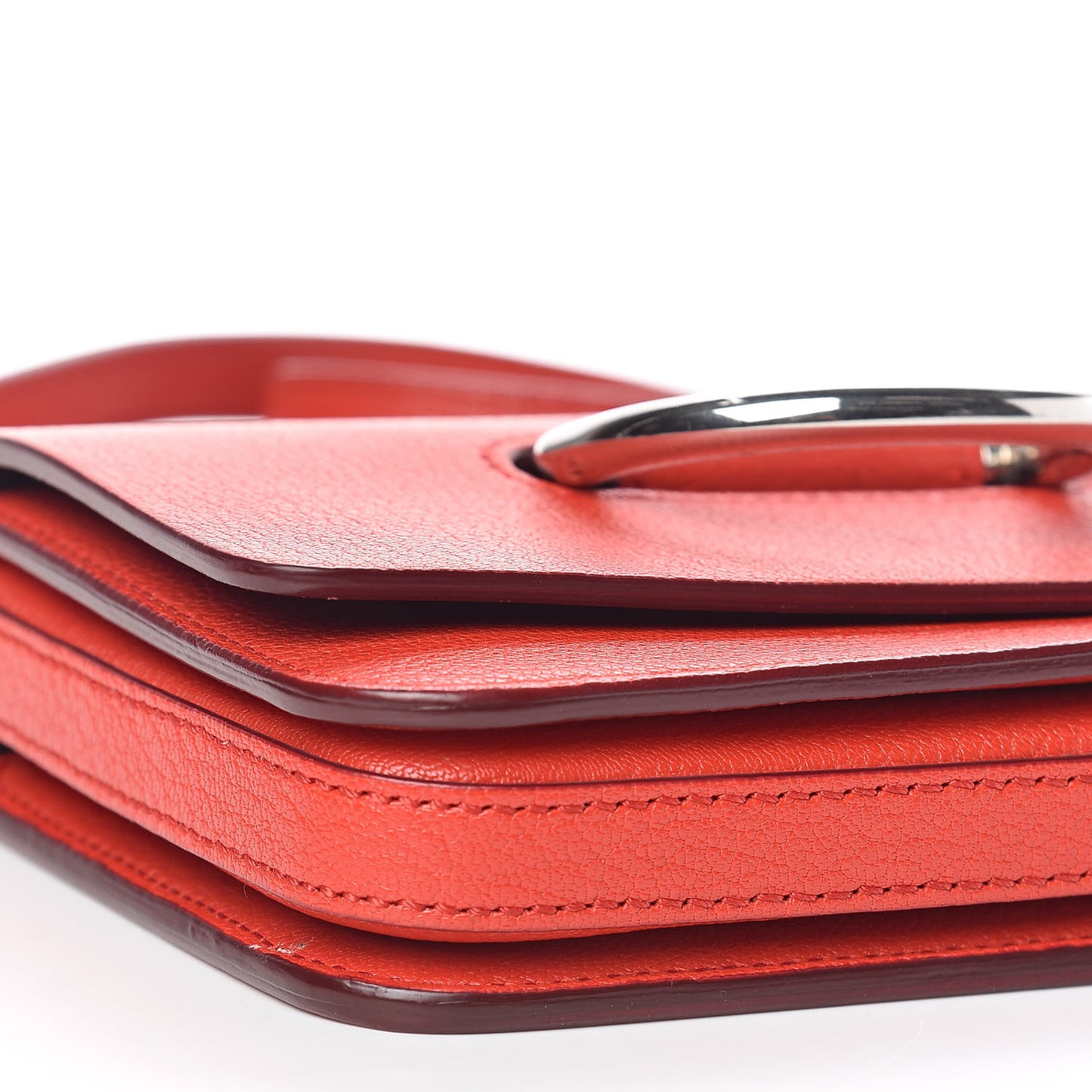 Goatskin Mini D-Ring Bag Bright Red