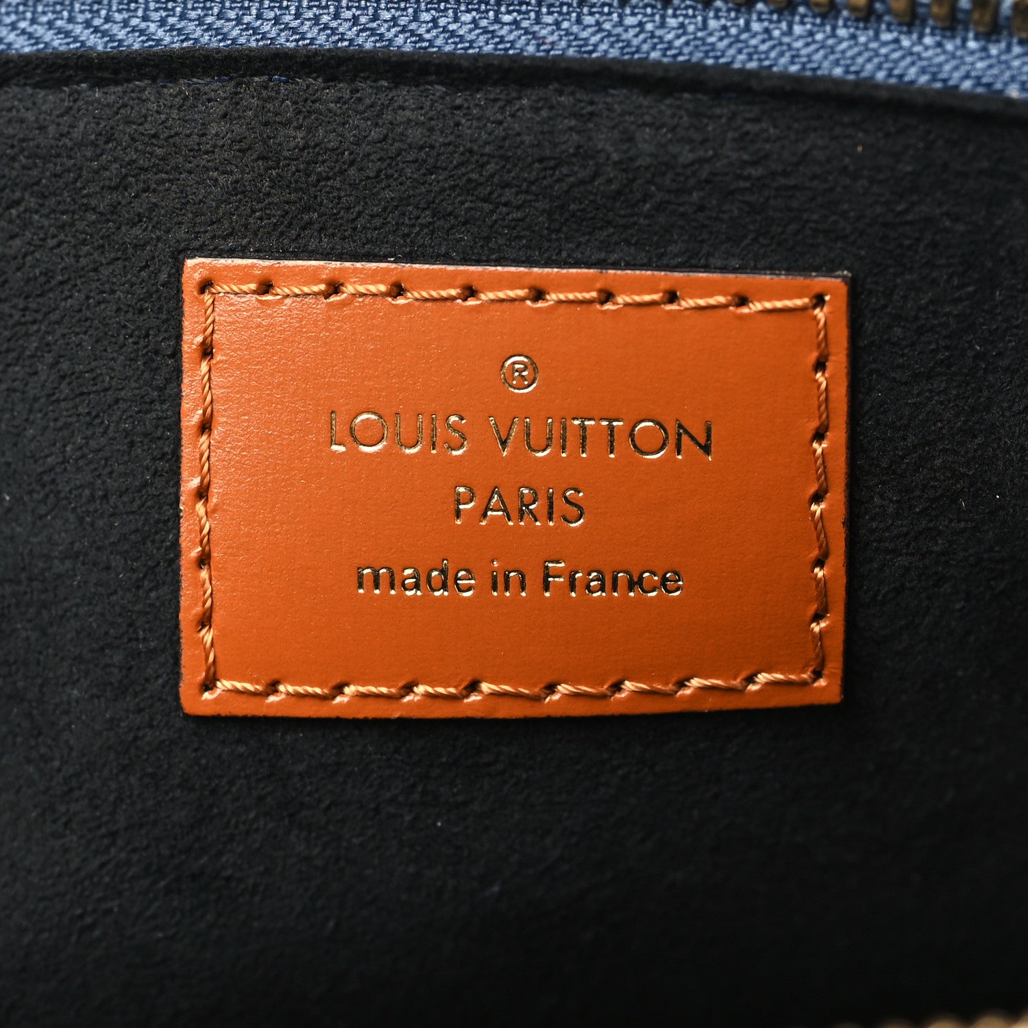 Louis Vuitton Denim Calfskin Reverse Monogram Malletage Alma BB Blue 6 of 6