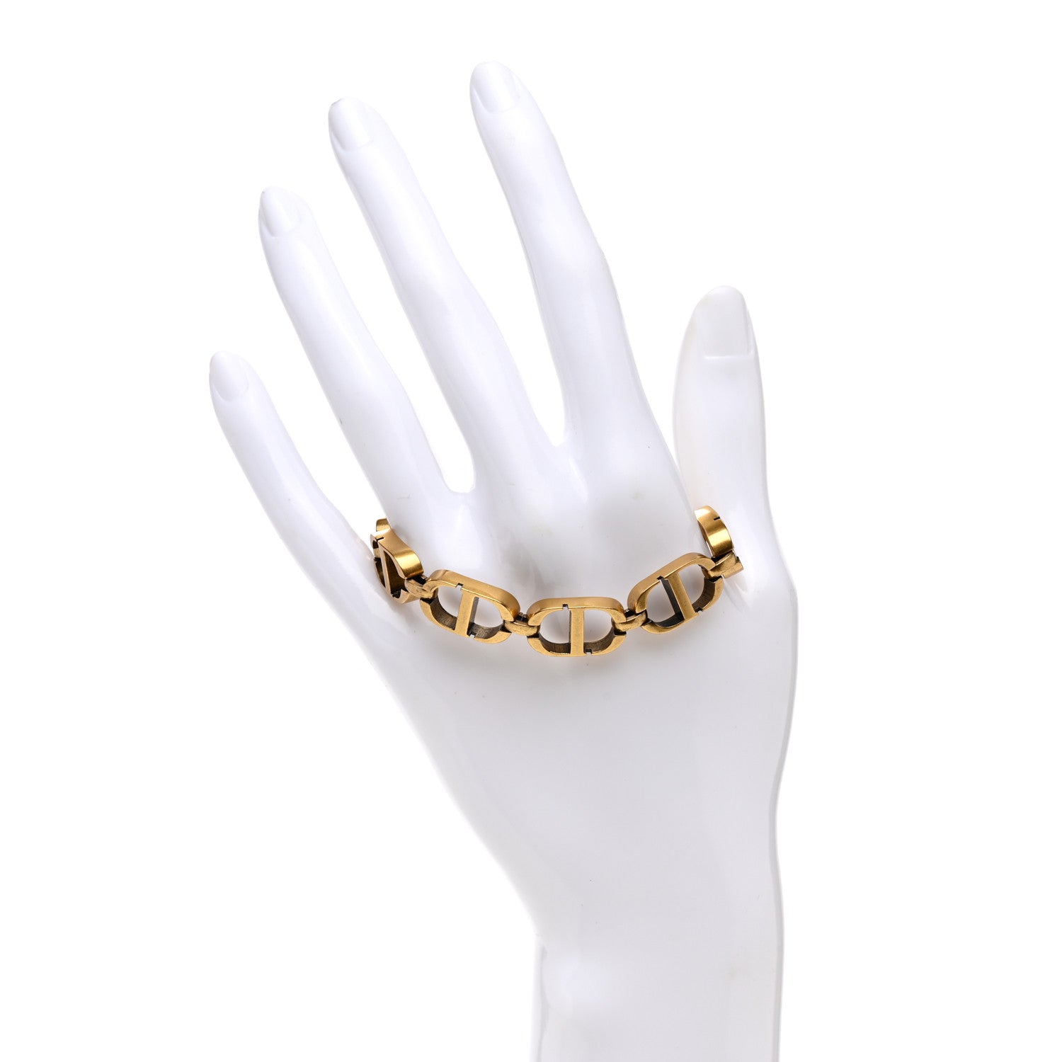Christian Dior Metal CD Chain Bracelet Gold 2 of 5