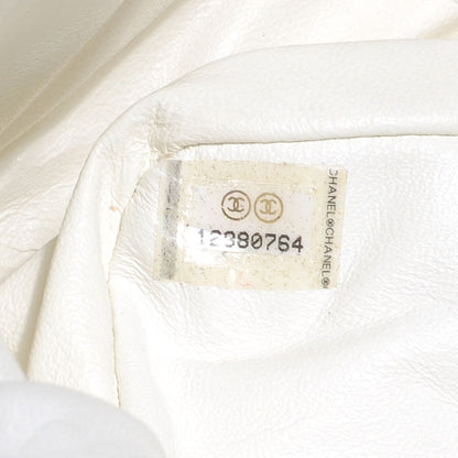 Chanel Washed Caviar Maxi Single Flap White 8 of 8