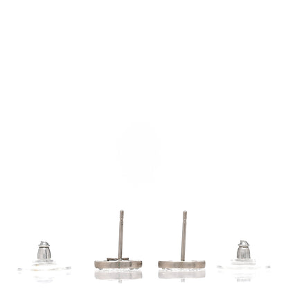 Chanel Crystal Mini Timeless CC Earrings Silver 3 of 5
