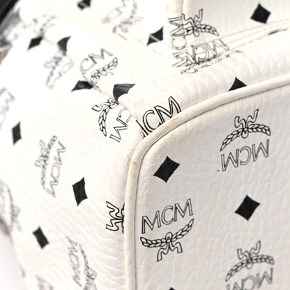 MCM Visetos Medium Side Studs Stark Backpack White 7 of 15