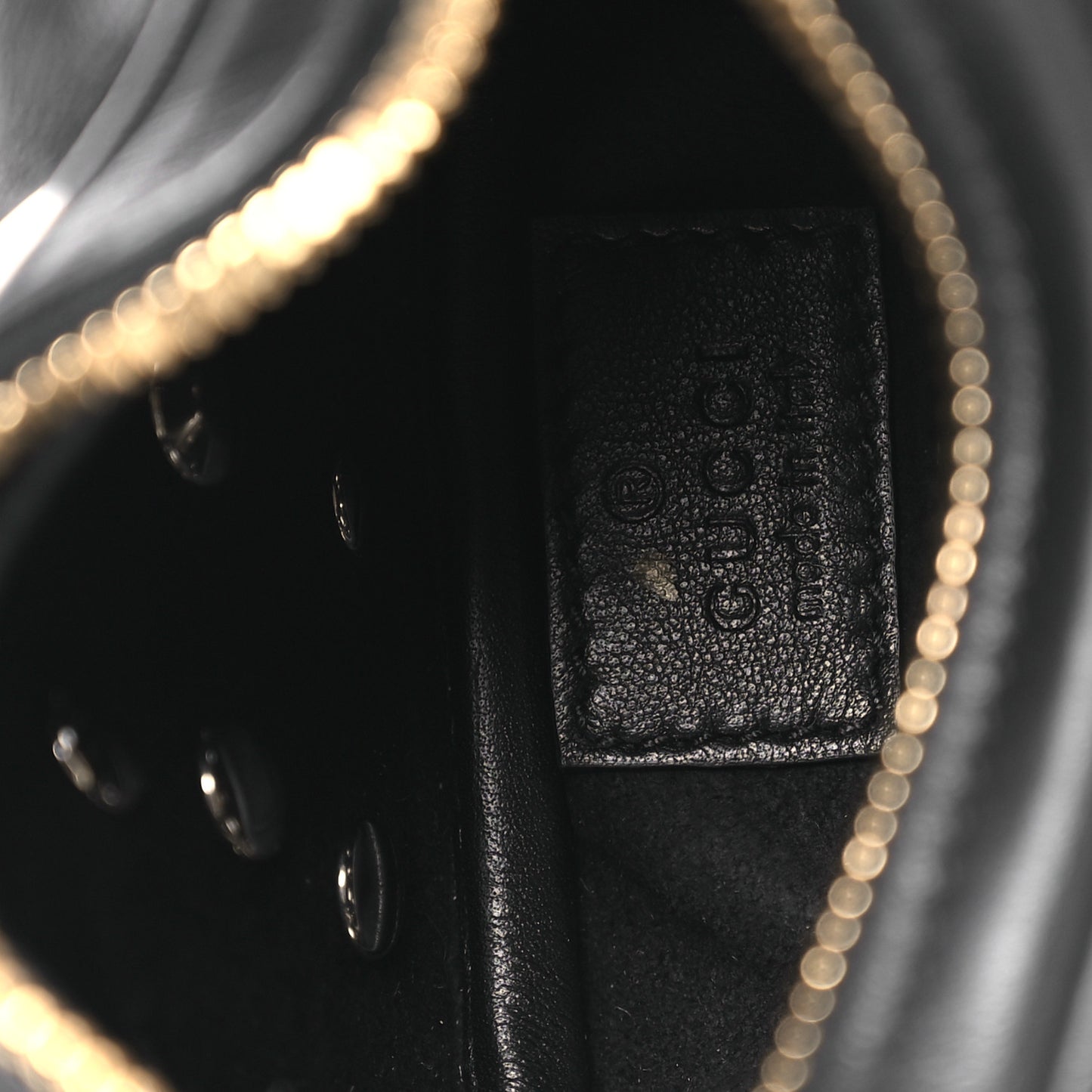 Calfskin Studded Web Mini Attache Hobo Black