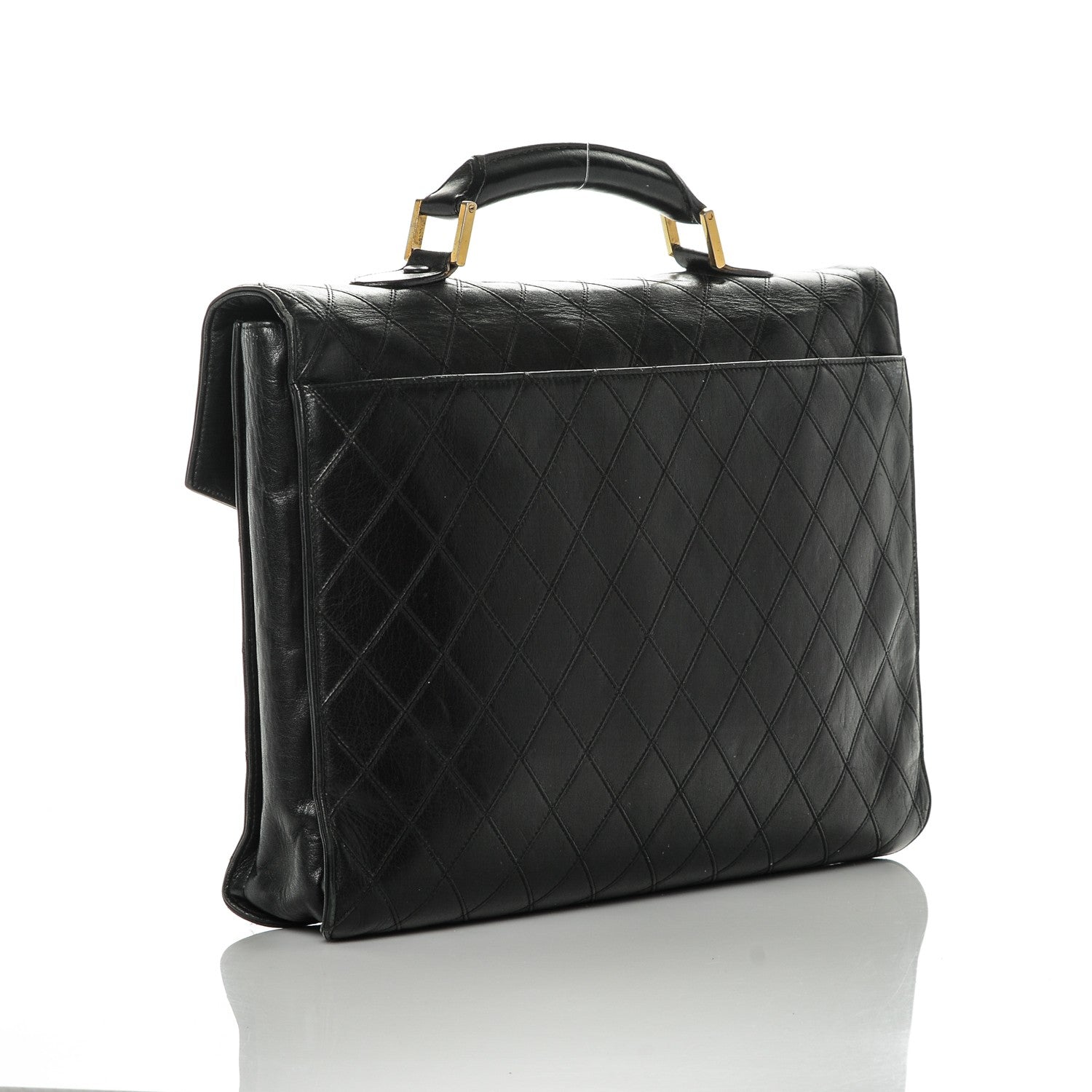 Chanel Lambskin Briefcase Bag Black 3 of 11