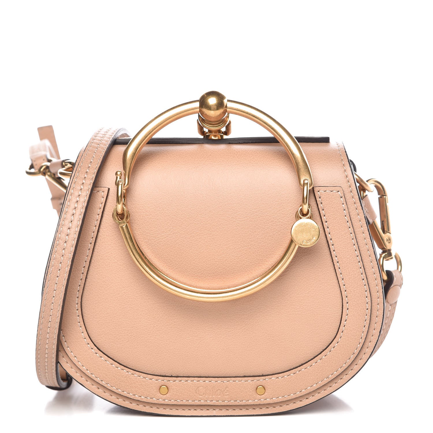 Chloe Calfskin Suede Small Nile Bracelet Bag Biscotti Beige 1 of 12