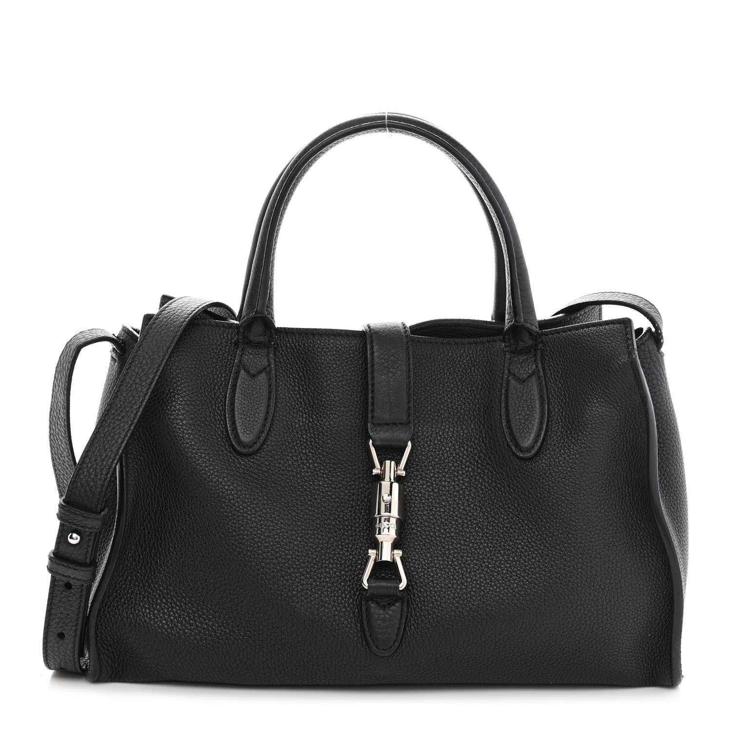 Gucci Soft Calfskin Small Jackie Top Handle Bag Black 1 of 12