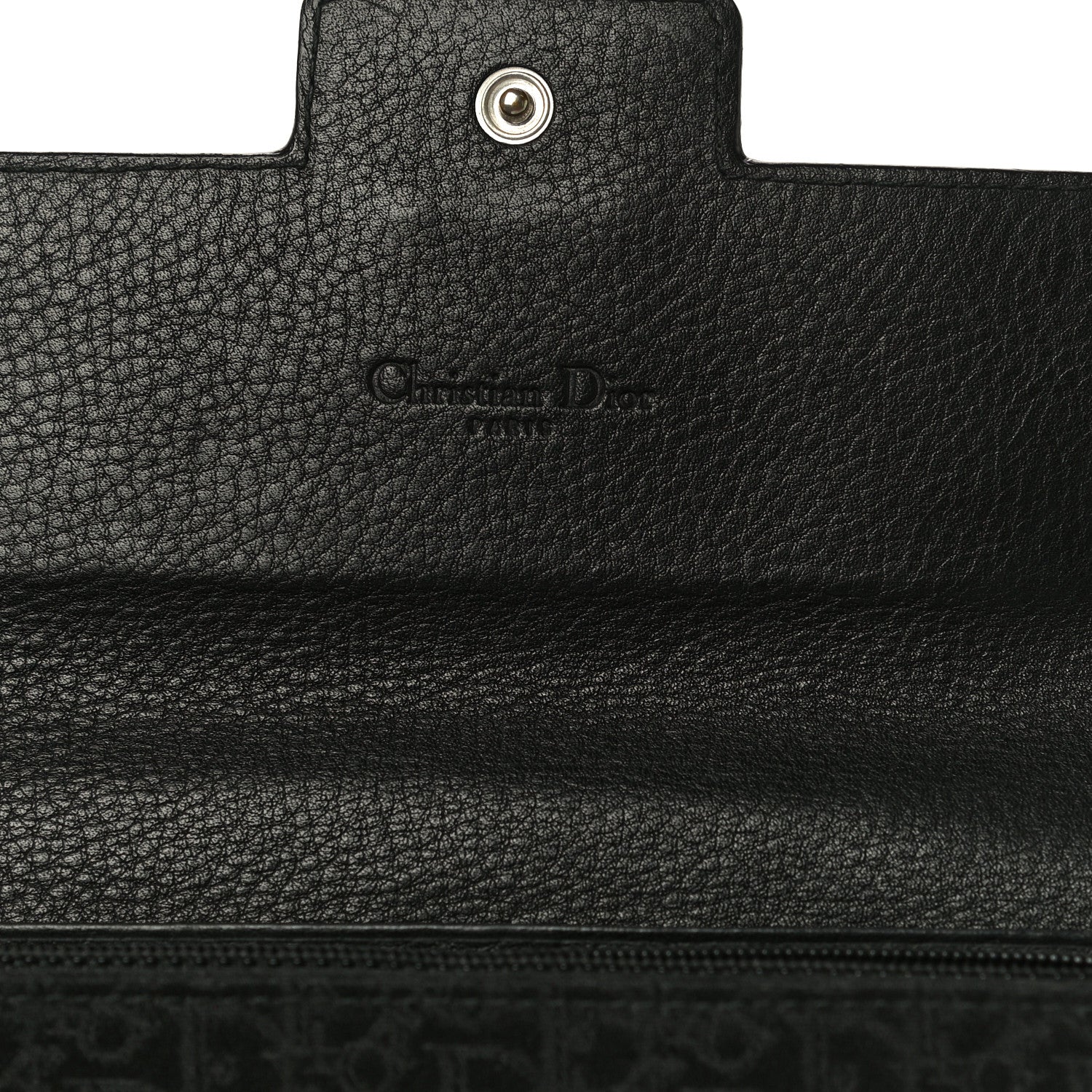 Christian Dior Monogram Flap Wallet Black 11 of 17