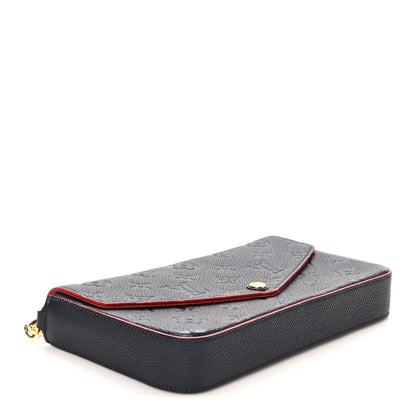 Louis Vuitton Empreinte Pochette Felicie Chain Wallet Marine Rouge 5 of 10