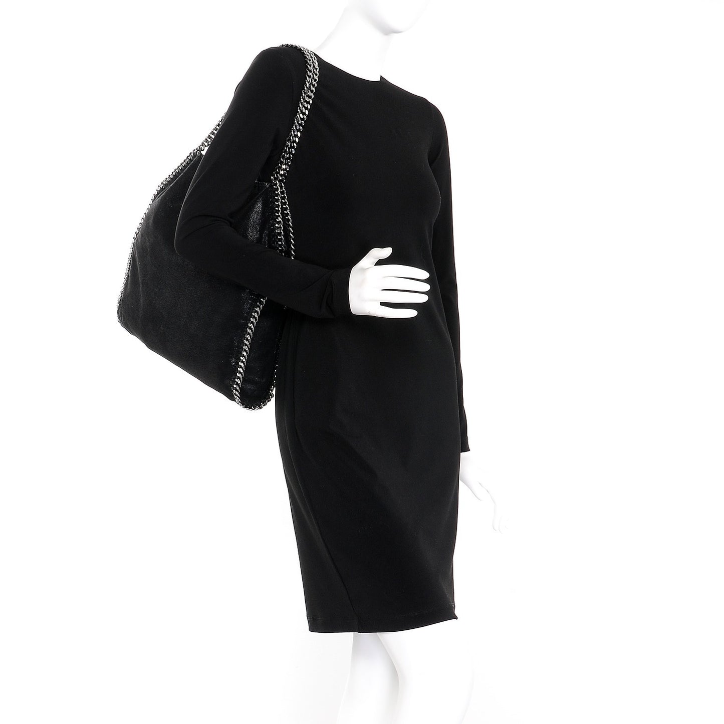 Shaggy Deer Small Falabella Tote Black