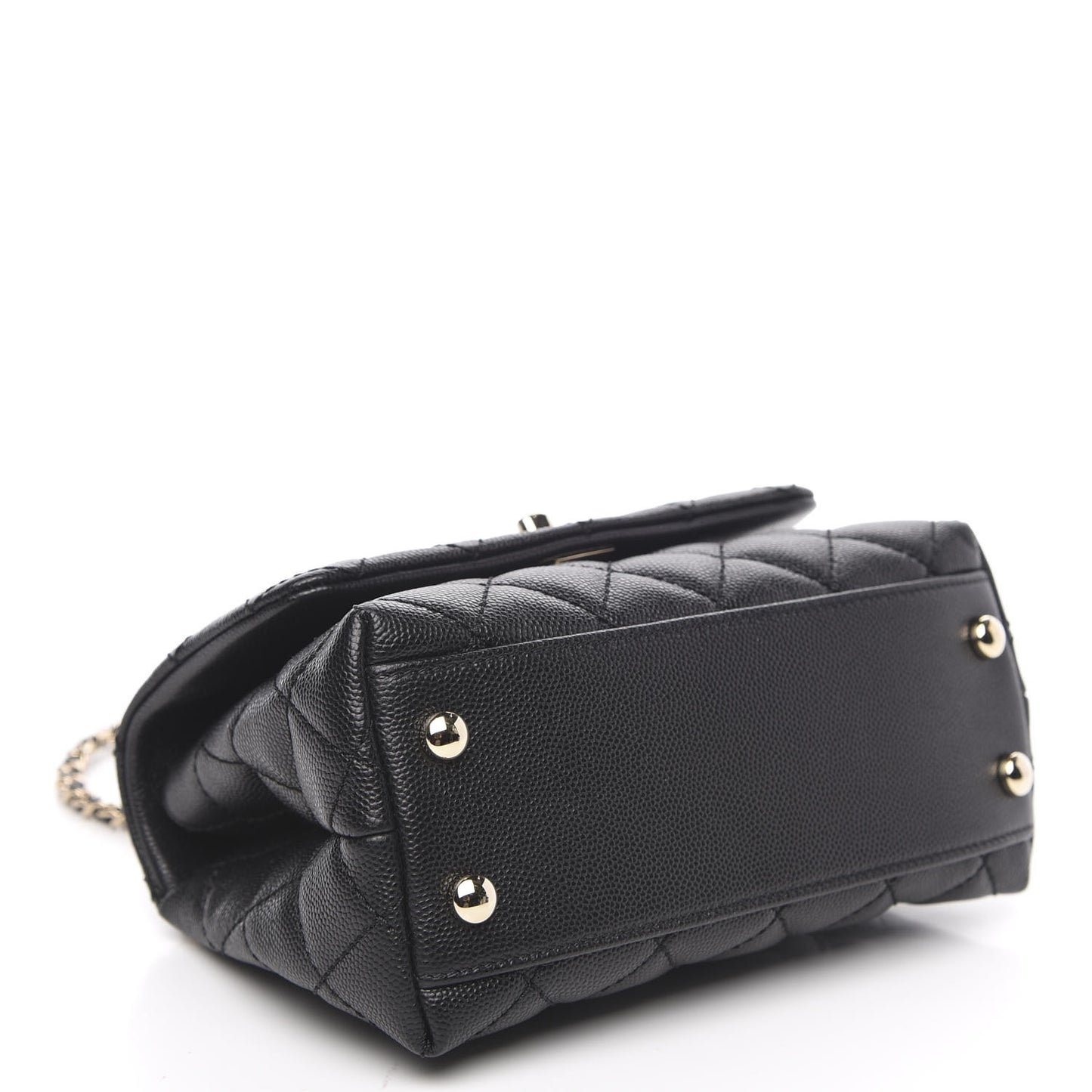 Caviar Quilted Extra Mini Coco Handle Flap Black