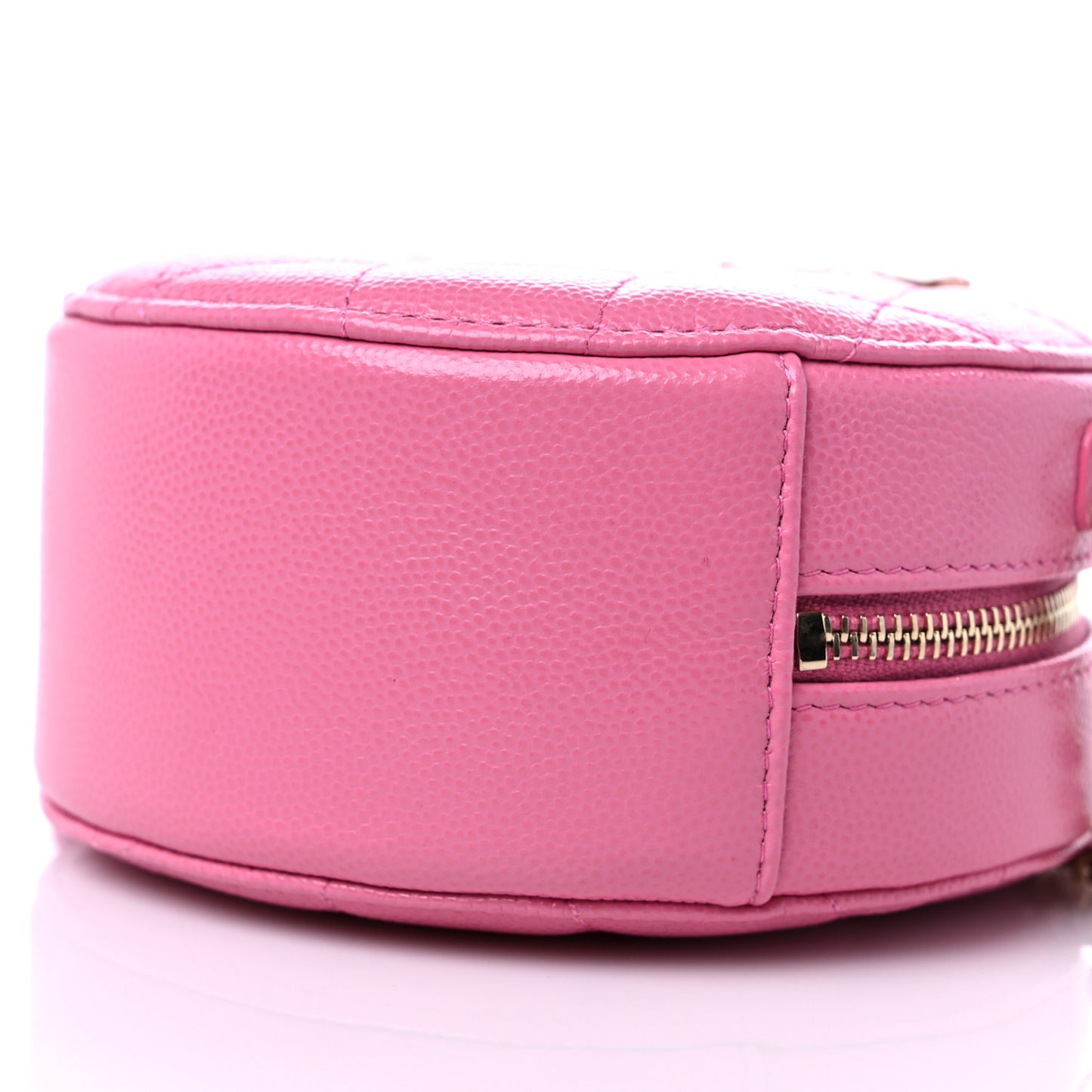 Caviar Quilted Gripoix CC Round Clutch With Chain Pink