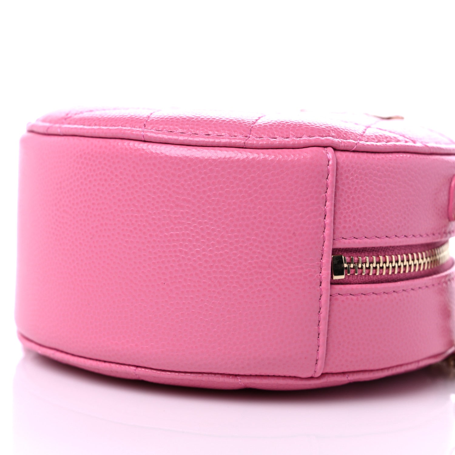 Chanel Caviar Quilted Gripoix CC Round Clutch With Chain Pink 9 of 11