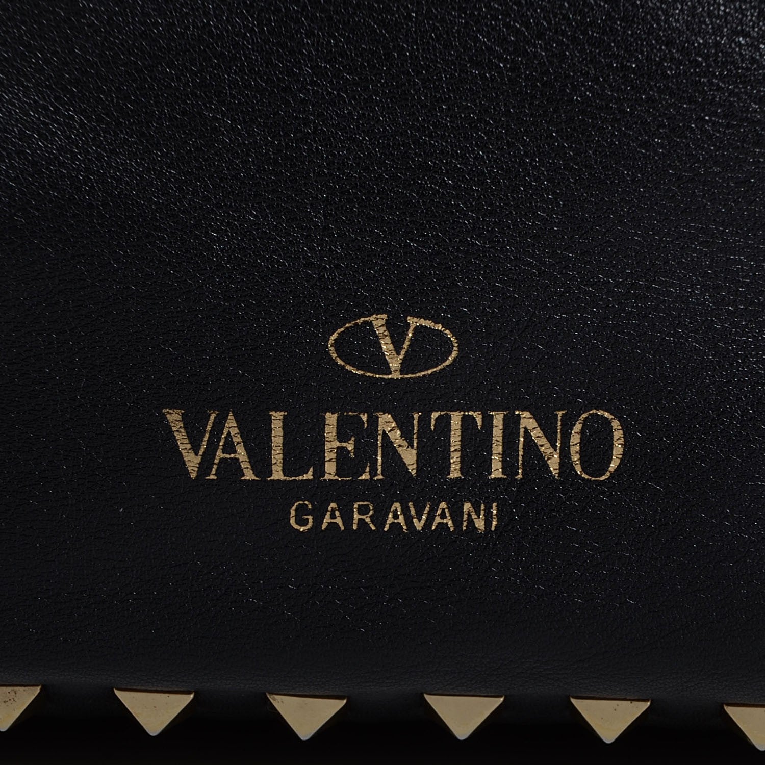 Valentino Garavani Vitello Rockstud Single Handle Flap Tote Black 9 of 9