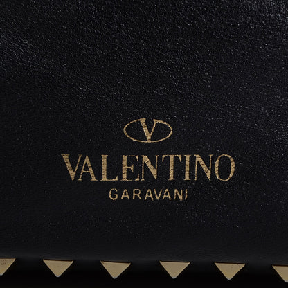 Valentino Garavani Vitello Rockstud Single Handle Flap Tote Black 9 of 9