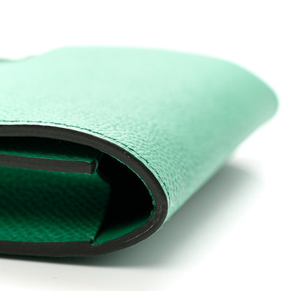 Hermes Epsom Enamel Constance Slim Wallet Vert Jade Bleu Brume 7 of 9