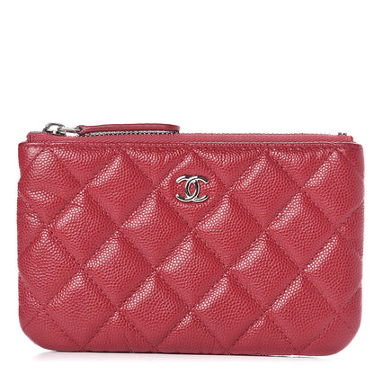 Chanel Caviar Quilted Small Cosmetic Case Dark Pink 1 of 8
