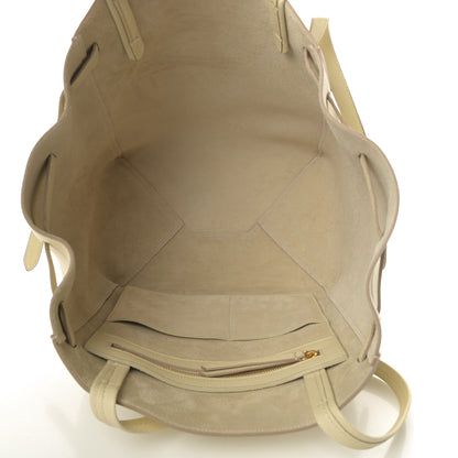 Celine Soft Grained Calfskin Small Belt Cabas Phantom Vanilla 5 of 10
