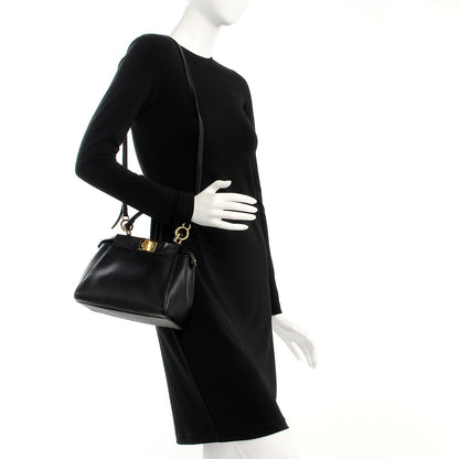 Fendi Nappa Mini Peekaboo Iconic Satchel Black 2 of 9