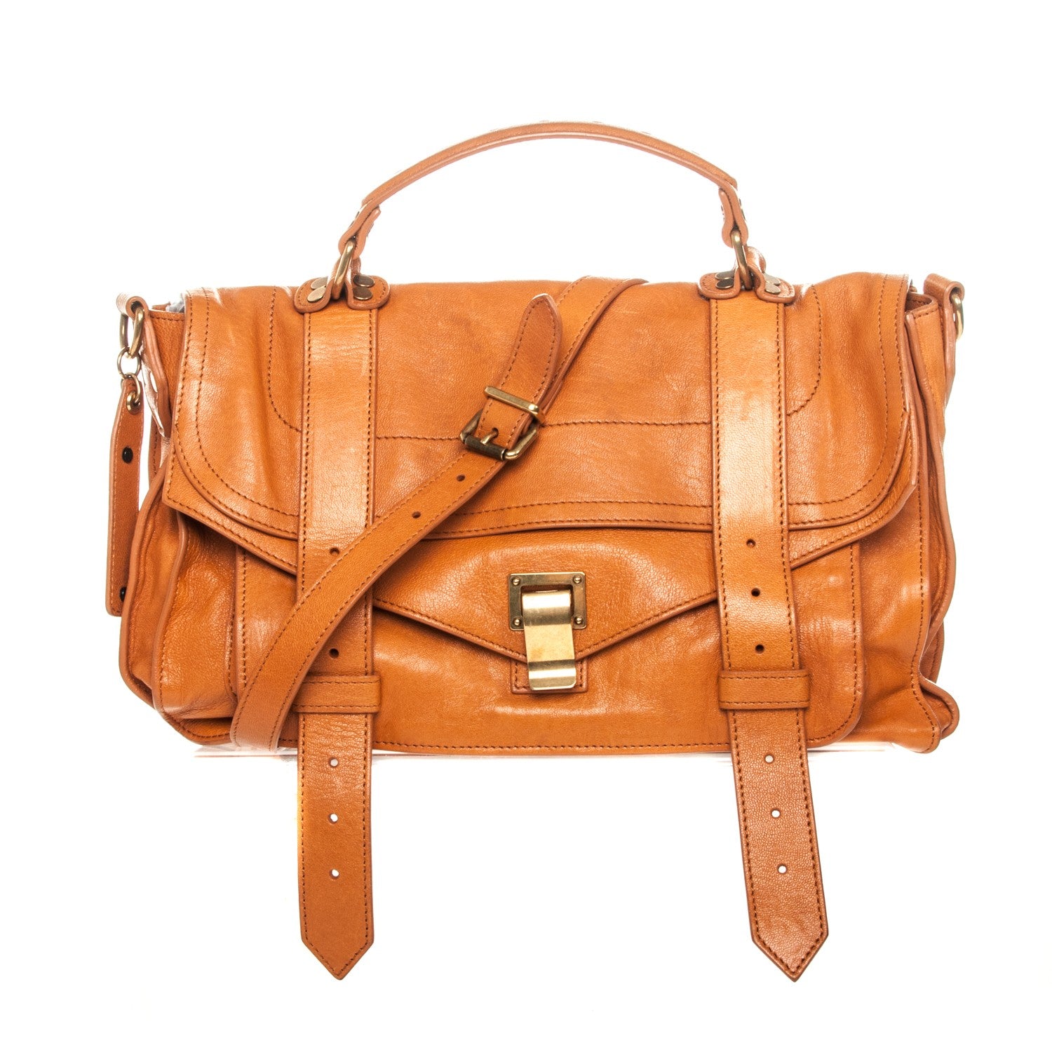 Proenza Schouler Lambskin Medium PS1 Satchel Saffron 1 of 9