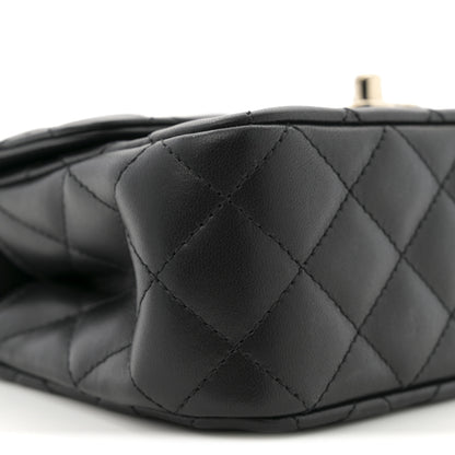 Chanel Lambskin Quilted Mini Crystal Top Handle Rectangular Flap Black 10 of 12