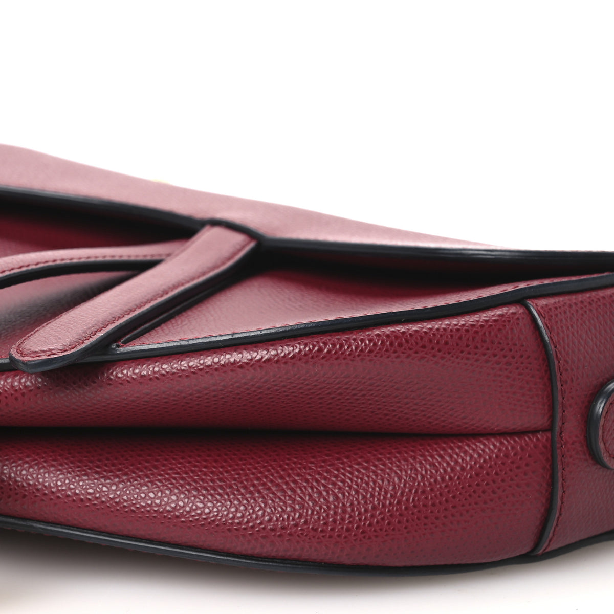 Christian Dior Grained Calfskin Saddle Bag Red 10 of 10