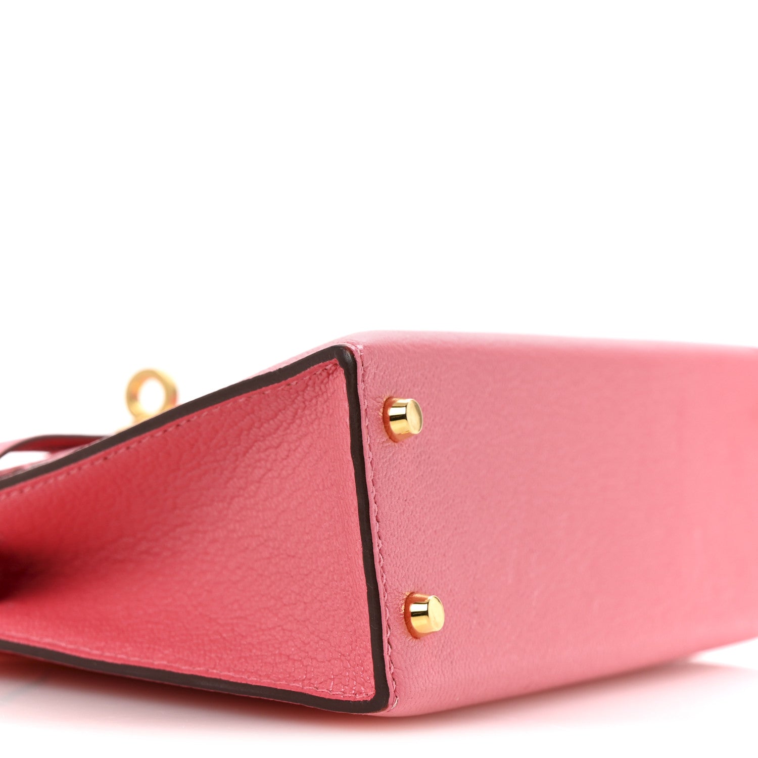 Hermes Chevre Mysore Mini Kelly Sellier 20 Rose Lipstick 9 of 13