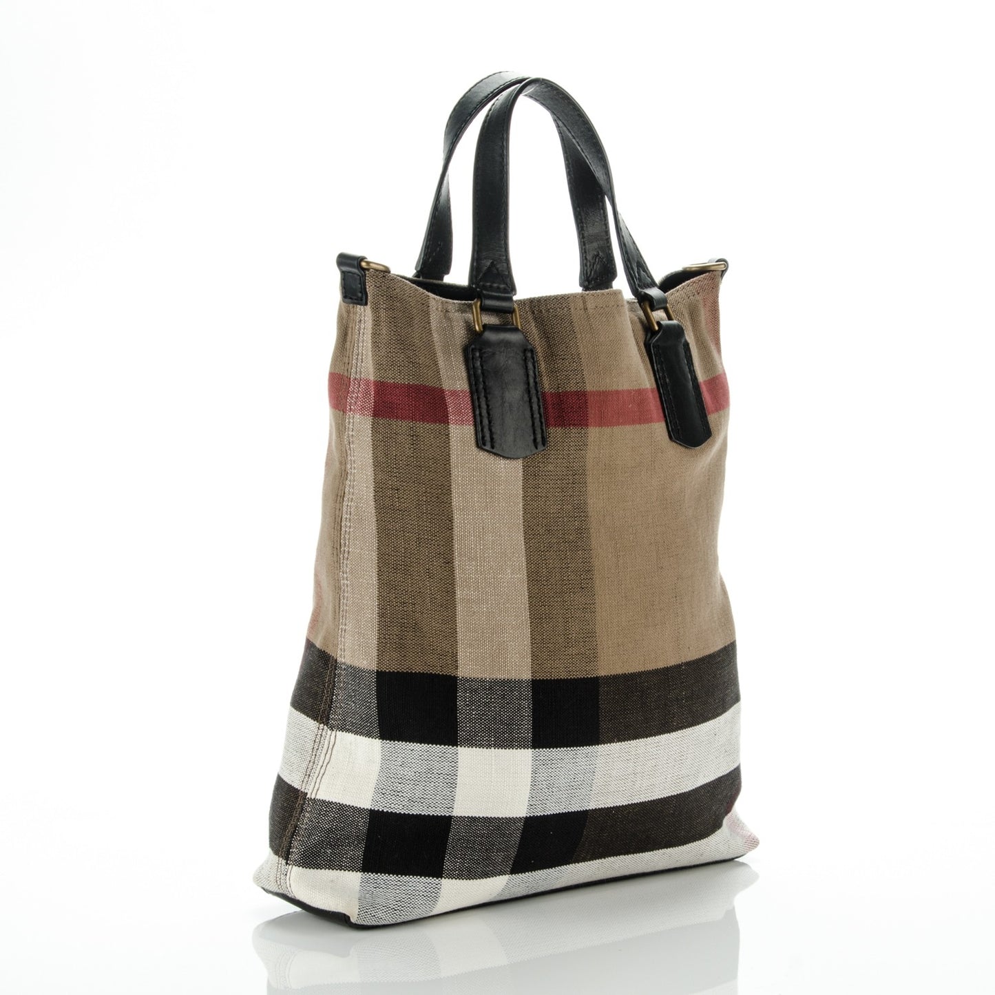 Canvas Mega Check Medium Tottenham Brit Tote Black