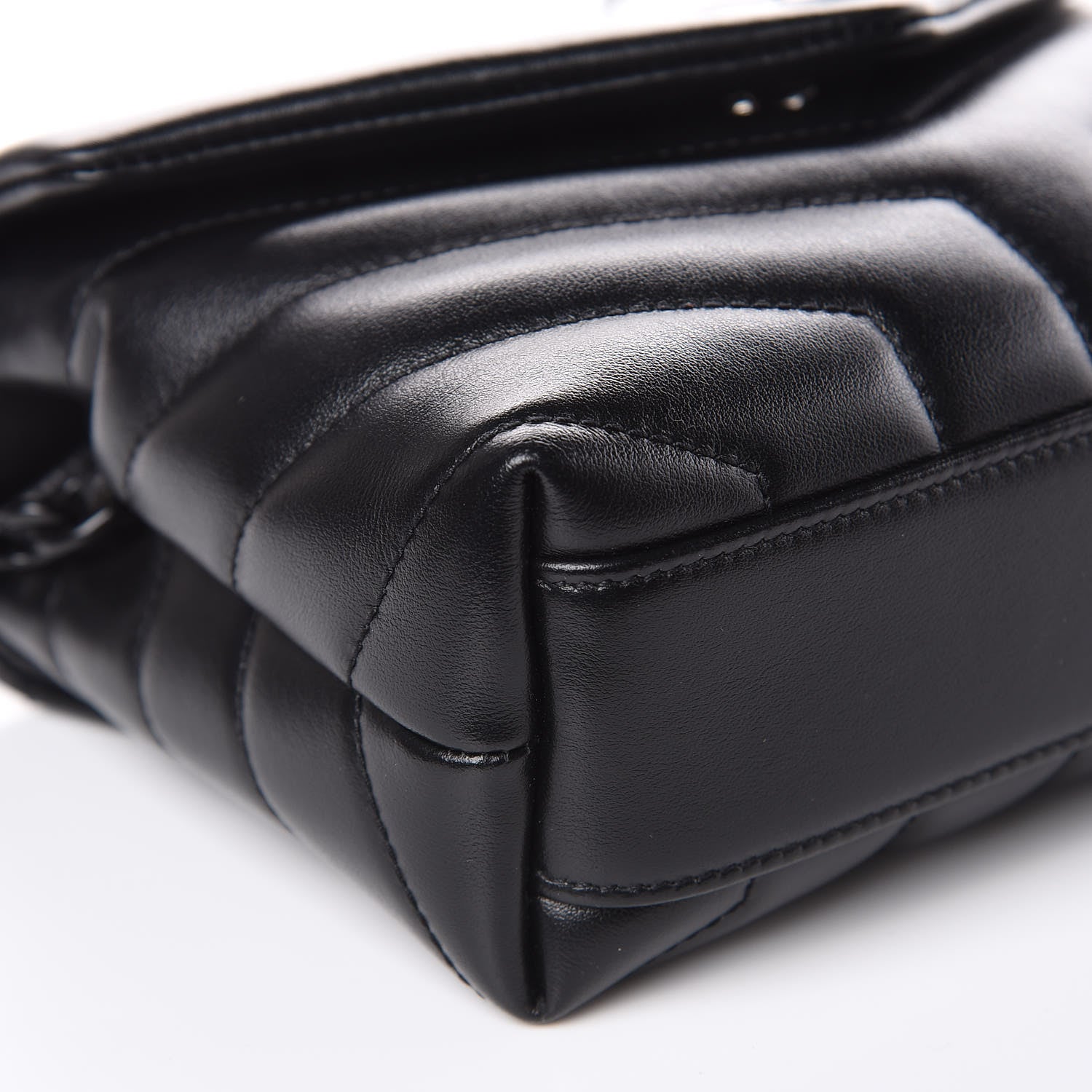 Saint Laurent Calfskin Y Quilted Monogram Toy Loulou Crossbody Bag Black 9 of 10