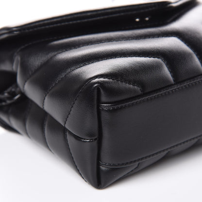 Saint Laurent Calfskin Y Quilted Monogram Toy Loulou Crossbody Bag Black 9 of 10