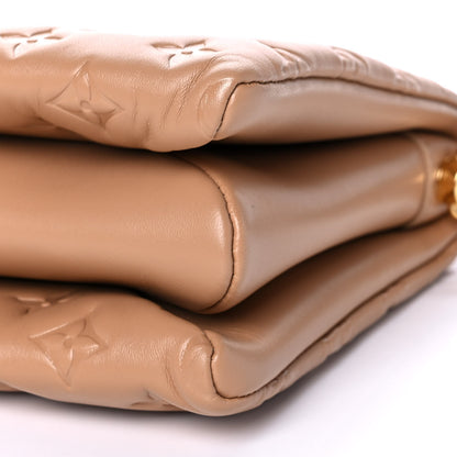 Louis Vuitton Lambskin Embossed Monogram Coussin PM Camel 10 of 12