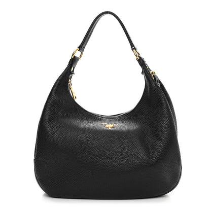 Prada Vitello Daino Hobo Black 1 of 10